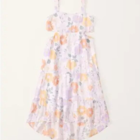 abercrombie kids Other - Abercrombie Kids LIKE NEW 100% cotton pastel floral side cutout midi dress 7/8